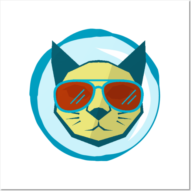 Sunglasses cat Wall Art by Bakr